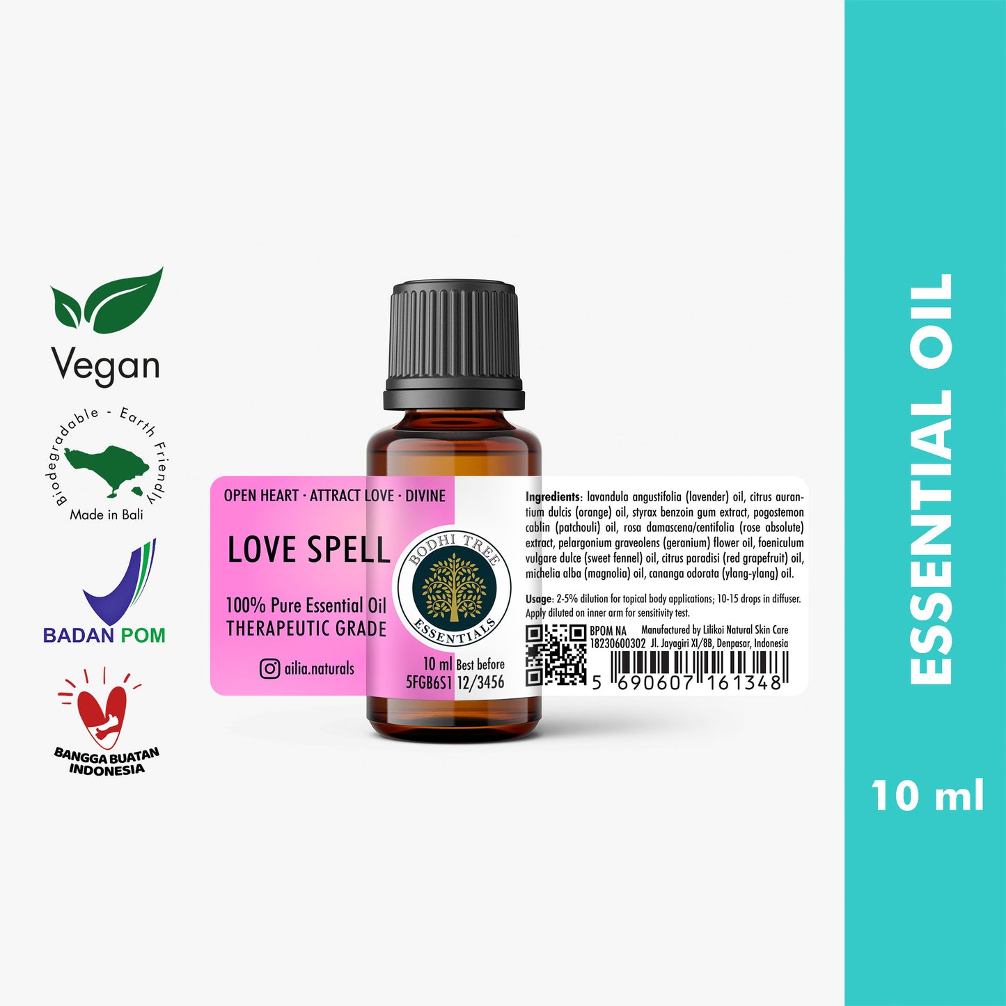 Bodhi Tree 100% Pure Essential oil - Love Spell – Wellbeing 40.50